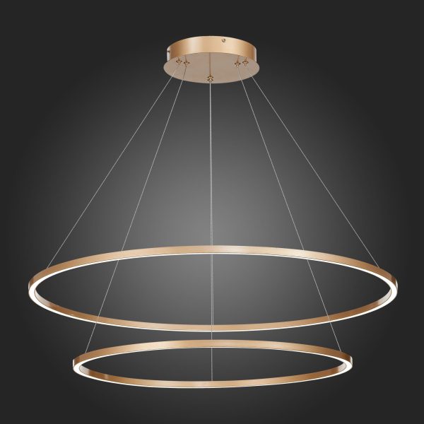 ST605.243.91 Светильник подвесной ST-Luce Золотистый/Белый LED 1*91W 4000K Подвесные светильники — изображение 2