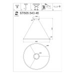 ST605.543.46 Светильник подвесной ST-Luce Белый/Белый LED 1*46W 4000K Подвесные светильники — изображение 5