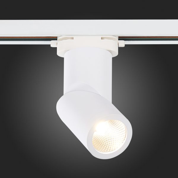 ST650.536.10 Св-к трек. Белый LED 1*10W 3000K 800Lm Ra>90 38° IP20 D60xH190 165-265V Однофазная трековая система — изображение 2