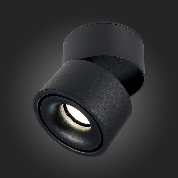 st652.442.12-svetilnik-potolochnyj-chernyj-led-112w-4000k-1-000lm-ragt90-36-ip20-d100xh105-170-240v-nakladnye-svetilniki-1 ST652.442.12 Светильник потолочный Черный LED 1*12W 4000K 1 000Lm Ra>90 36° IP20 D100xH105 170-240V Накладные светильники — изображение 2