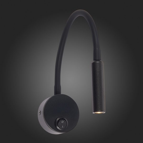 ST653.431.01 Светильник настенный ST-Luce Черный/Черный LED 1*3W 3000K Настенные светильники — изображение 2