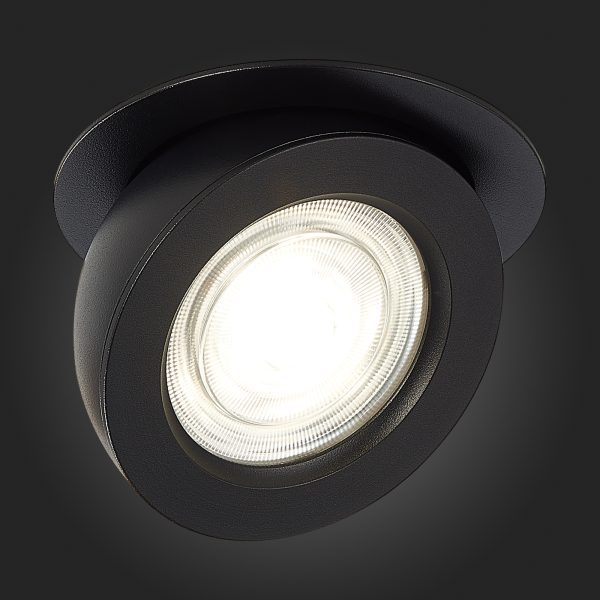 ST654.448.10 Св-к встр. Черный LED 1*10W 4000K 850Lm Ra>90 38° IP20 D109xH60 180-240V Встраиваемые светильники — изображение 2