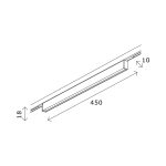 ST665.446.12 Магнитный трековый светильник Черный LED 1*12W 4000K 320Lm Ra>80 100° IP20 L450xW10xH18 SUPER5 — изображение 2