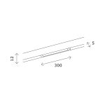 ST667.446.05 Магнитный трековый светильник Черный LED 1*5W 4000K 360Lm Ra>80 100 IP20 L300xW5xH12 24 SUPER5 — изображение 2