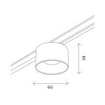 ST669.336.05 Магнитный трековый светильник Латунь LED 1*5W 3000K 350Lm Ra>90 36° IP20 D60xH38 24V SUPER5 — изображение 3