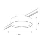 ST670.446.12 Магнитный трековый светильник Черный LED 1*12W 4000K 500Lm Ra>80 100° IP20 D113xH34 24V SUPER5 — изображение 2