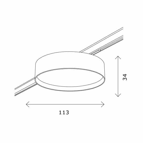 ST670.446.12 Магнитный трековый светильник Черный LED 1*12W 4000K 500Lm Ra>80 100° IP20 D113xH34 24V SUPER5 — изображение 2
