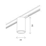 ST671.446.05 Магнитный трековый светильник Черный LED 1*5W 4000K 340Lm Ra>90 36° IP20 D35xH58 24V SUPER5 — изображение 3