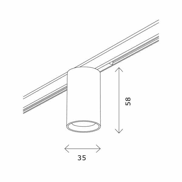 ST671.446.05 Магнитный трековый светильник Черный LED 1*5W 4000K 340Lm Ra>90 36° IP20 D35xH58 24V SUPER5 — изображение 3