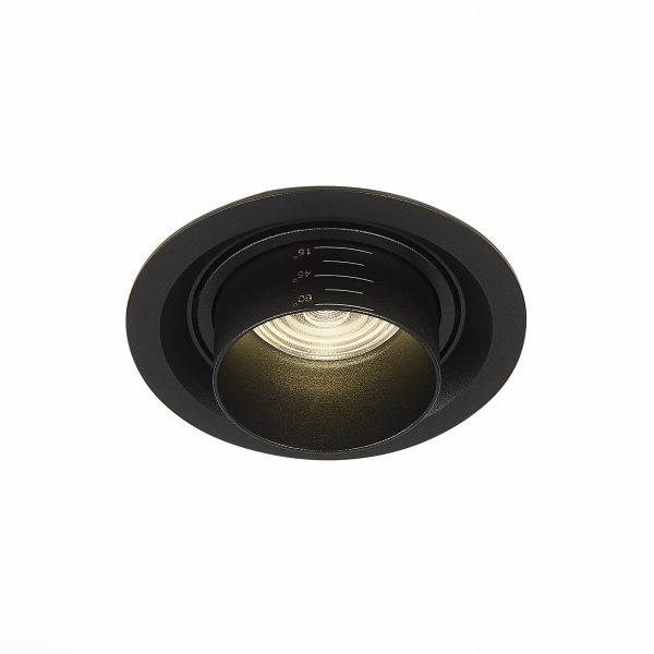 ST701.448.12 Св-к встр. Zoom Черный LED 1*12W 4000K 960Lm Ra90 15°-60° IP20 D115xH95 170-240V Встраиваемые светильники — изображение 3