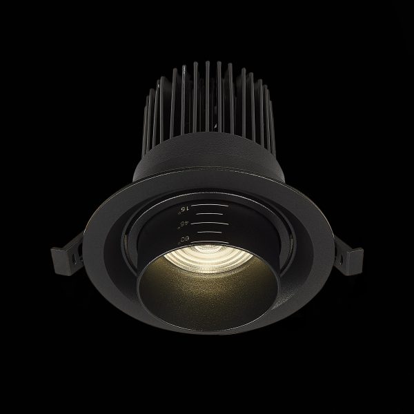 ST701.448.12 Св-к встр. Zoom Черный LED 1*12W 4000K 960Lm Ra90 15°-60° IP20 D115xH95 170-240V Встраиваемые светильники — изображение 4