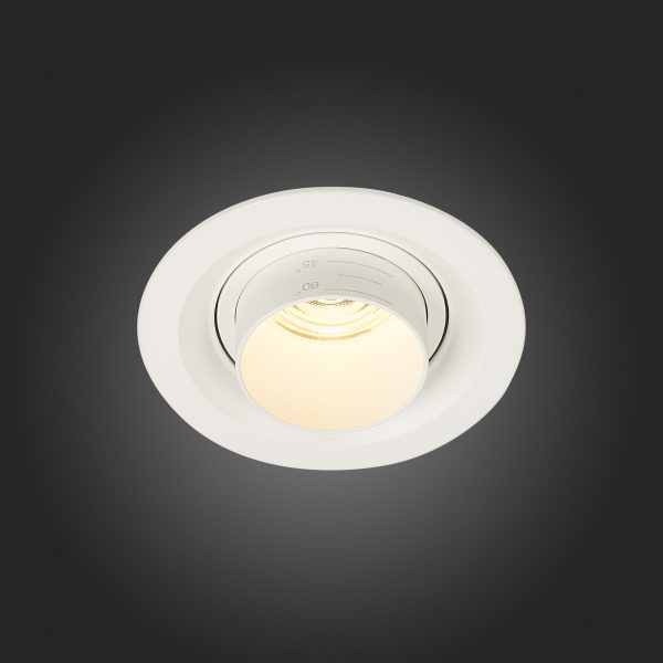 ST701.538.07 Св-к встр. Zoom Белый LED 1*7W 3000K 560Lm Ra 15°-60° IP20 D90xH65 170-240V Встраиваемые светильники — изображение 2