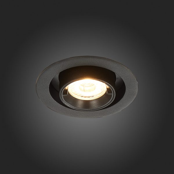 st702.338.12-sv-k-vstr.-chernyj-led-112w-3000k-900lm-ra80-24-ip20-d90xh92-180-240v-vstraivaemye-svetilniki-1 ST702.338.12 Св-к встр. Черный LED 1*12W 3000K 900Lm Ra80 24° IP20 D90xH92 180-240V Встраиваемые светильники — изображение 2