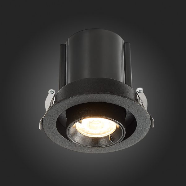 st702.338.12-sv-k-vstr.-chernyj-led-112w-3000k-900lm-ra80-24-ip20-d90xh92-180-240v-vstraivaemye-svetilniki-4 ST702.338.12 Св-к встр. Черный LED 1*12W 3000K 900Lm Ra80 24° IP20 D90xH92 180-240V Встраиваемые светильники — изображение 5