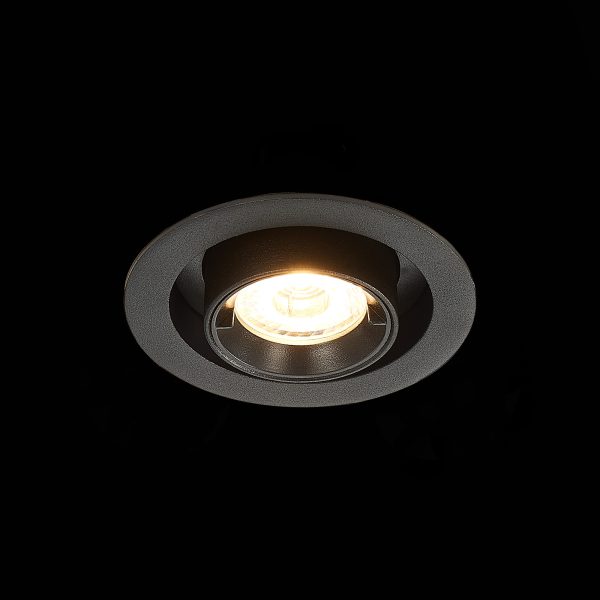 ST702.338.12 Св-к встр. Черный LED 1*12W 3000K 900Lm Ra80 24° IP20 D90xH92 180-240V Встраиваемые светильники ST702.338.12 Св-к встр. Черный LED 1*12W 3000K 900Lm Ra80 24° IP20 D90xH92 180-240V Встраиваемые светильники