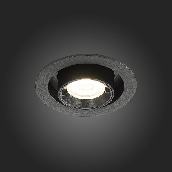 ST702.348.12 Св-к встр. Черный LED 1*12W 4000K 900Lm Ra80 24° IP20 D90xH92 180-240V Встраиваемые светильники — изображение 2