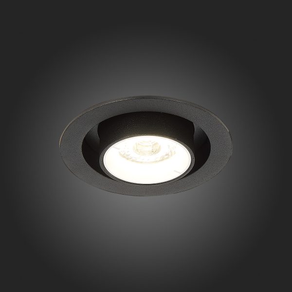 st702.438.12-sv-k-vstr.-chernyj-led-112w-3000k-900lm-ra80-24-ip20-d90xh92-180-240v-vstraivaemye-svetilniki-1 ST702.438.12 Св-к встр. Черный LED 1*12W 3000K 900Lm Ra80 24° IP20 D90xH92 180-240V Встраиваемые светильники — изображение 2