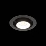 ST702.438.12 Св-к встр. Черный LED 1*12W 3000K 900Lm Ra80 24° IP20 D90xH92 180-240V Встраиваемые светильники