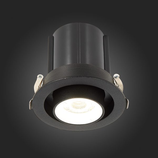 st702.438.12-sv-k-vstr.-chernyj-led-112w-3000k-900lm-ra80-24-ip20-d90xh92-180-240v-vstraivaemye-svetilniki-4 ST702.438.12 Св-к встр. Черный LED 1*12W 3000K 900Lm Ra80 24° IP20 D90xH92 180-240V Встраиваемые светильники — изображение 5