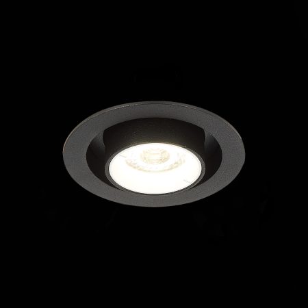 ST702.438.12 Св-к встр. Черный LED 1*12W 3000K 900Lm Ra80 24° IP20 D90xH92 180-240V Встраиваемые светильники