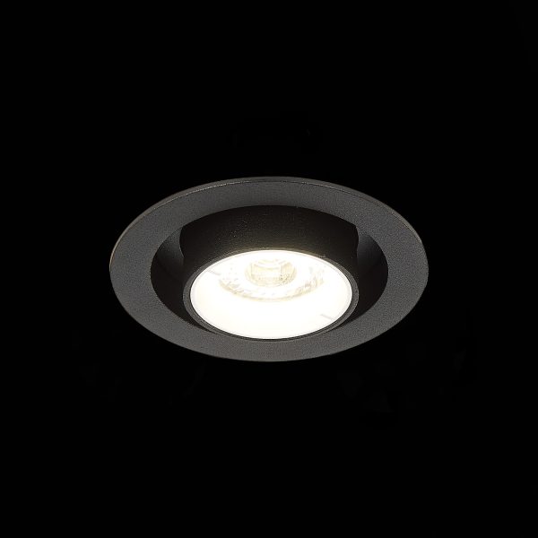 ST702.438.12 Св-к встр. Черный LED 1*12W 3000K 900Lm Ra80 24° IP20 D90xH92 180-240V Встраиваемые светильники ST702.438.12 Св-к встр. Черный LED 1*12W 3000K 900Lm Ra80 24° IP20 D90xH92 180-240V Встраиваемые светильники