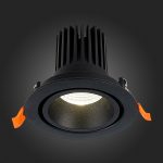 ST705.438.10 Св-к встр. Черный LED 1*10W 3000K 750Lm Ra>90 38° IP20 D102xH85 170-240V Встраиваемые светильники — изображение 2