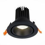 ST705.438.10 Св-к встр. Черный LED 1*10W 3000K 750Lm Ra>90 38° IP20 D102xH85 170-240V Встраиваемые светильники — изображение 3
