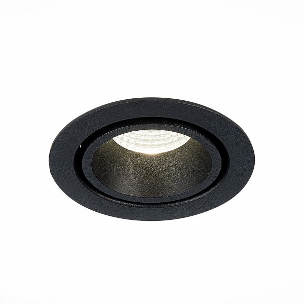 st705.438.10-sv-k-vstr.-chernyj-led-110w-3000k-750lm-ragt90-38-ip20-d102xh85-170-240v-vstraivaemye-svetilniki-3 ST705.438.10 Св-к встр. Черный LED 1*10W 3000K 750Lm Ra>90 38° IP20 D102xH85 170-240V Встраиваемые светильники — изображение 4