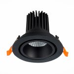 ST705.438.10 Св-к встр. Черный LED 1*10W 3000K 750Lm Ra>90 38° IP20 D102xH85 170-240V Встраиваемые светильники — изображение 5