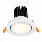 ST705.538.10 Св-к встр. Белый LED 1*10W 3000K 750Lm Ra>90 38° IP20 D102xH85 170-240V Встраиваемые светильники — изображение 3