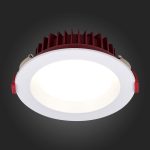 ST752.538.07 Св-к встр. Белый LED 1*7W 3000K 560Lm Ra80 100° IP44 D115xH47 100-240VV Встраиваемые светильники — изображение 2