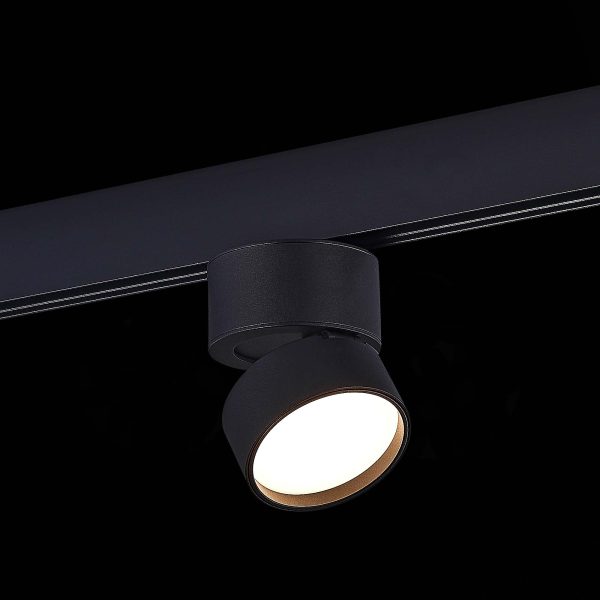 ST809.436.09 Магнитный трековый светильник Черный LED 1*9W 3000K 500Lm Ra>90 120° IP20 D85xH126 48V SKYLINE 48 ST809.436.09 Магнитный трековый светильник Черный LED 1*9W 3000K 500Lm Ra>90 120° IP20 D85xH126 48V SKYLINE 48