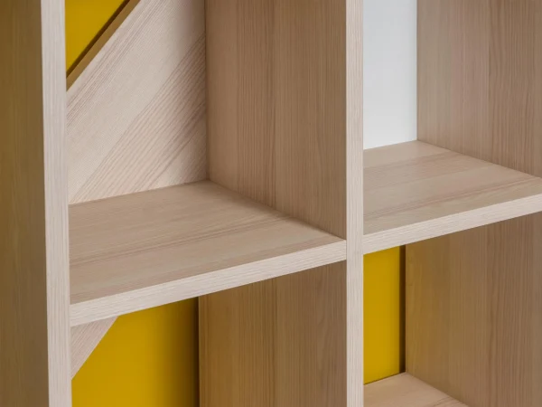 Стеллаж 3-ярусный Xeno белый, ясень коимбра — изображение 2