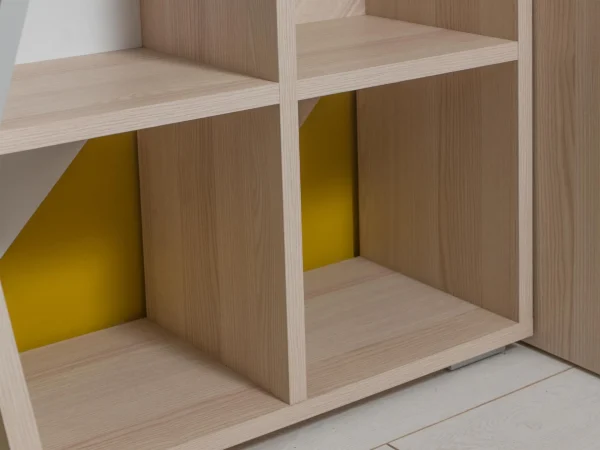 Стеллаж 3-ярусный Xeno белый, ясень коимбра — изображение 4