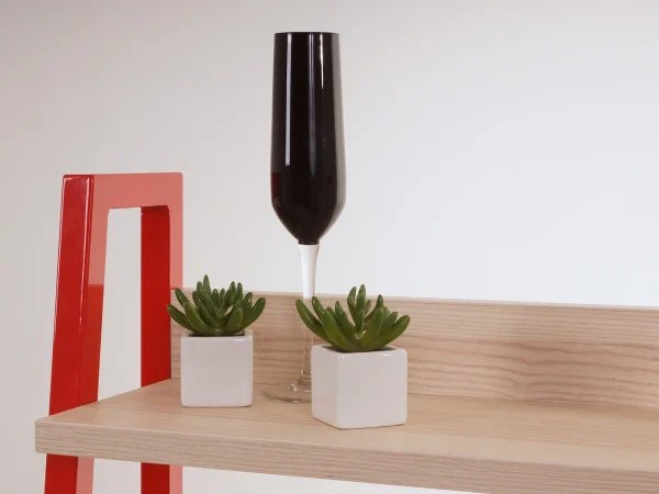 Стеллаж Board большой красный, ясень коимбра — изображение 2