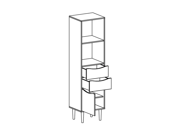 Стеллаж Like узкий левый белый — изображение 5