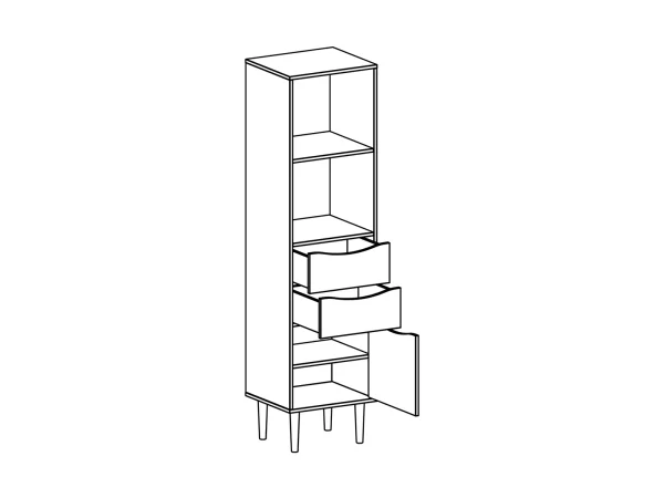 Стеллаж Like узкий правый коричневый — изображение 4