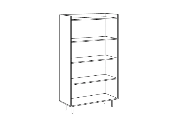 Стеллаж Look черный, робиния брэнсон — изображение 3