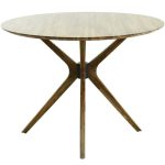 Стол «Вегас» D110, светлый дуб/патина