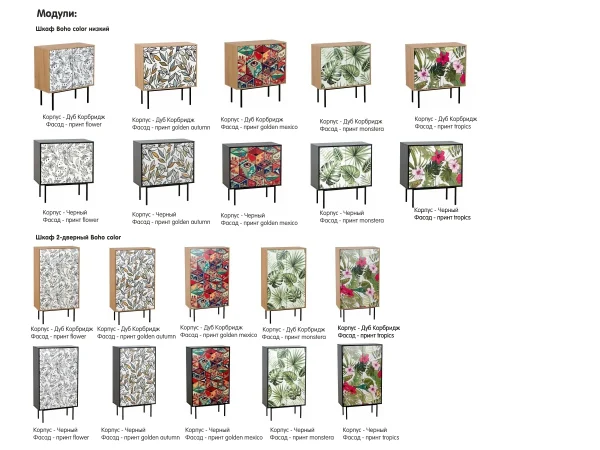 Стол консольный Boho Color дуб корбридж, с принтом — изображение 5