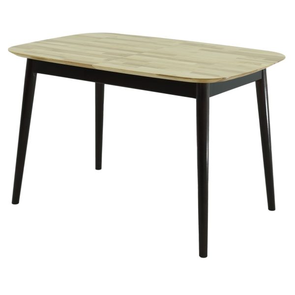 Стол «Крит» 120x80, дуб светлый/черный — изображение 2