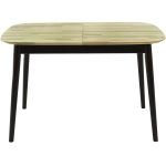 Стол «Крит» 120x80, дуб светлый/черный — изображение 3