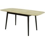 Стол «Крит» 120x80, дуб светлый/черный — изображение 5