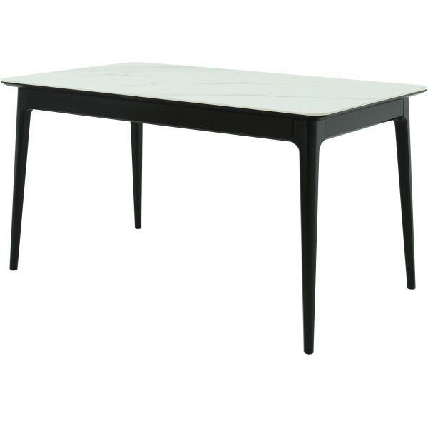 Стол «Плей» 140x80, керамика Greys white/черный — изображение 2
