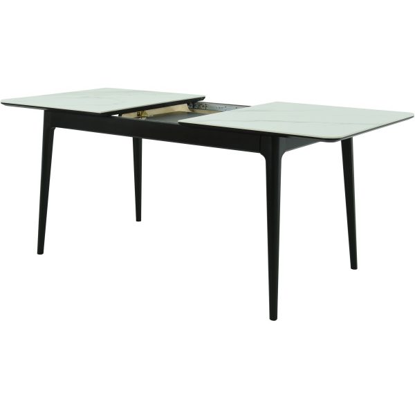 Стол «Плей» 140x80, керамика Greys white/черный — изображение 3