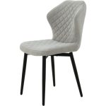 Стул «Вилла», велюр Бренди силвер, каркас черный