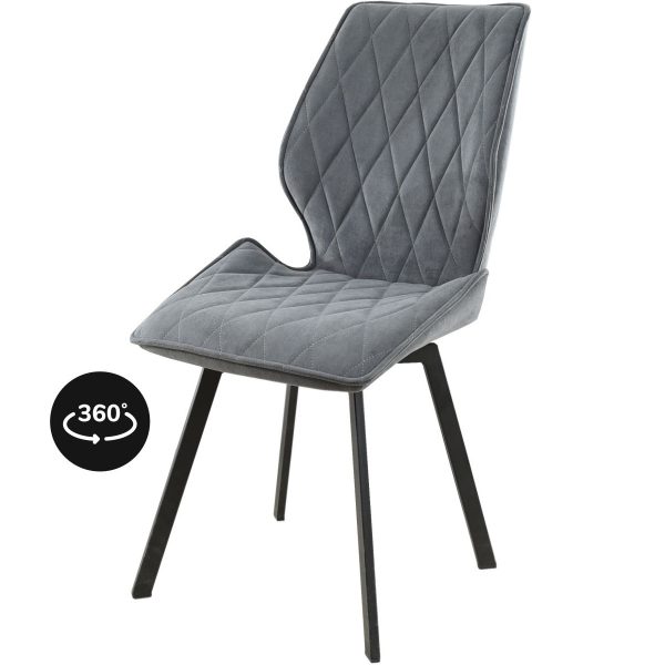 Стул «Амаретто», велюр Бренди мансун, каркас вращения черный — изображение 2