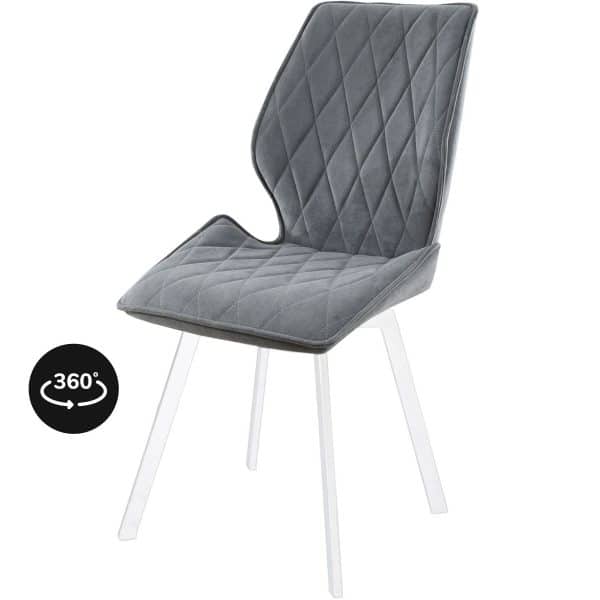 Стул «Амаретто», велюр Бренди мансун, каркас вращения белый — изображение 2