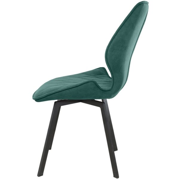 Стул «Амаретто», велюр Бренди океан, каркас вращения черный — изображение 3