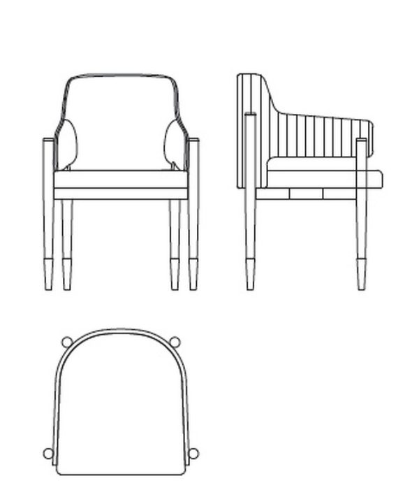 Стул с подлокотниками Claire CLAIRE, FRATELLI BARRI — изображение 4